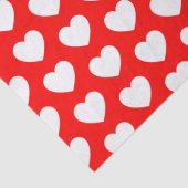 赤いティッシュペーパーで白いハート 薄葉紙 (詳細)