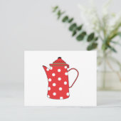 赤いティーポット ポストカード (スタンド正面)