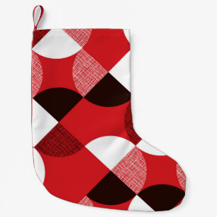赤いテクスチャの対角線ダイナミックパターン スモールクリスマスストッキング