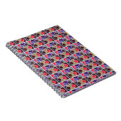 赤いテクスチャパターンノート ノートブック (右側)