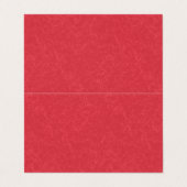 赤いテクスチャー面に繊細な渦巻き模様 名刺 (外部フラット)