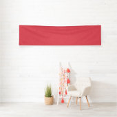 赤いテクスチャー面に繊細な渦巻き模様 横断幕 (インサイチュ)