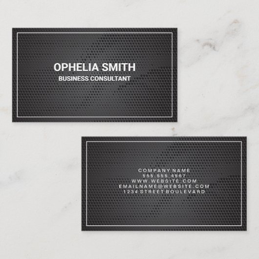 赤いテクスチャ |白縁どクラシック 名刺 (正面/裏面)