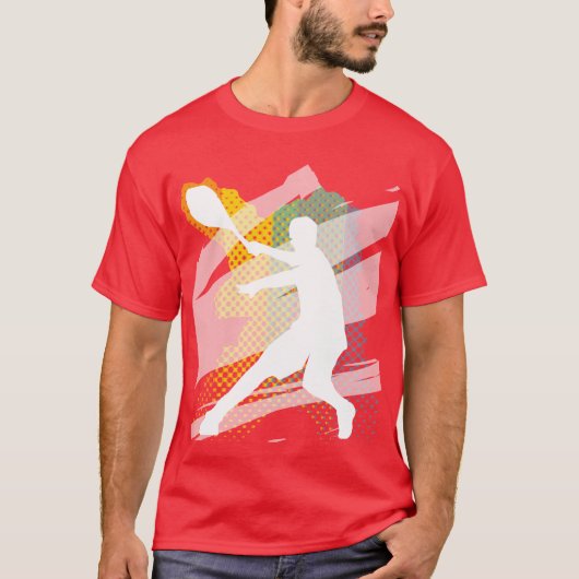 赤いテニスTシャツ Tシャツ (正面)