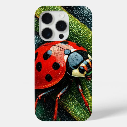 赤いテントウムシの花柄の自然な美意識が漂う春の庭園 Case-Mate iPhoneケース (裏面)