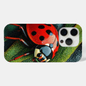 赤いテントウムシの花柄の自然な美意識が漂う春の庭園 Case-Mate iPhoneケース (裏面 (横))