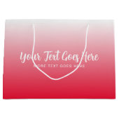 赤いテンプレート モダン エレガント オリジナルを作成 ラージペーパーバッグ (正面)