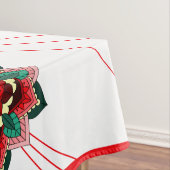 赤いテーブルクロスのマンダラパターン02 テーブルクロス (インサイチュ)