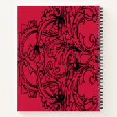 赤いディナースパイラル ノートブック (裏面)