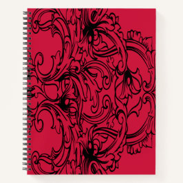赤いディナースパイラル ノートブック