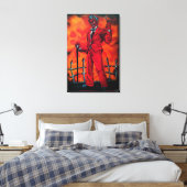 赤いディーラー キャンバスプリント (インサイチュ (寝室))