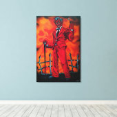 赤いディーラー キャンバスプリント (インサイチュ (ウッドフロア))