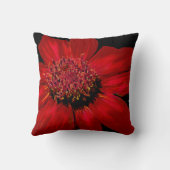 赤いデイジーとグロー クッション (裏面)