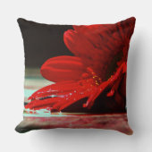 赤いデイジーのガーベラの花 クッション (正面)