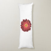 赤いデイジーの花 ボディピロー (裏面 (縦))