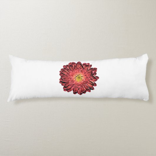 赤いデイジーの花 ボディピロー (正面)