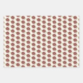 赤いデイジー枠 ラッピングペーパーシート (正面2)