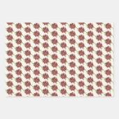赤いデイジー枠 ラッピングペーパーシート (正面)