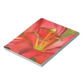 赤いデイリリーのオリジナル水彩画の花アート ノートパッド (回転)