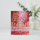 赤いデザインのアステカな芸術 ポストカード (スタンド正面)