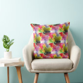 赤いデザインの質黄色い水彩画 クッション (椅子)