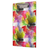 赤いデザインの質黄色い水彩画 クリップボード (左)