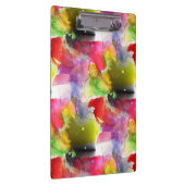 赤いデザインの質黄色い水彩画 クリップボード (右)