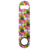 赤いデザインの質黄色い水彩画 スピード栓抜き (裏面)