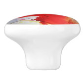 赤いデザインの質黄色い水彩画 セラミックノブ (側面)