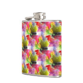 赤いデザインの質黄色い水彩画 フラスク (左)