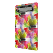 赤いデザインの質黄色い水彩画 ミニクリップボード (アングル2)