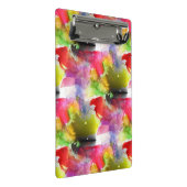 赤いデザインの質黄色い水彩画 ミニクリップボード (アングル)