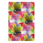 赤いデザインの質黄色い水彩画 ミニクリップボード (裏面)