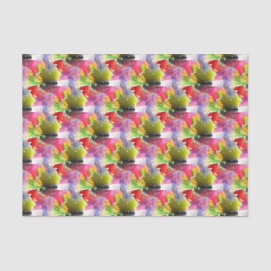 赤いデザインの質黄色い水彩画 薄葉紙 (正面)