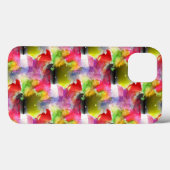赤いデザインの質黄色い水彩画 Case-Mate iPhoneケース (裏面 (横))