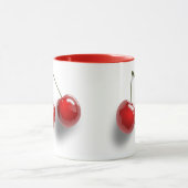 赤いデザートによって艶をかけられるさくらんぼ マグカップ (中央)