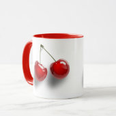 赤いデザートによって艶をかけられるさくらんぼ マグカップ (正面左)