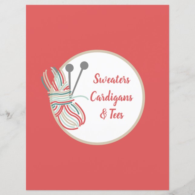 赤いデバイダーページニット起こるパターンのバインダーインデックス (正面)