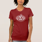 赤いデーブAhernの祝祭日のコップのティーの女性 Tシャツ (正面)