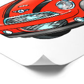 赤いトイカーの男の子 – ポスター (角)