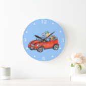 赤いトイカーの男の子 – 壁時計 (ホーム)