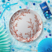 赤いトイルクリエレガントスマス ペーパープレート (パーティー)