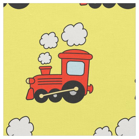 赤いトイchooの列車DIYホビー織物 ファブリック (クローズアップ)