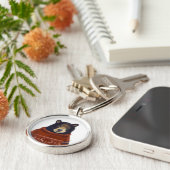 赤いトナカイのセーターくま キーホルダー (側面)