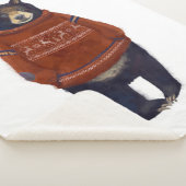 赤いトナカイのセーターくま シェルパブランケット (3/4)