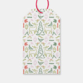 赤いトナカイ北欧クリスマスギフトタグ ギフトタグ (裏面)