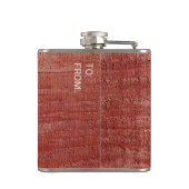 赤いトナカイ素朴ートリートクリスマスフラスコ フラスク (裏面)