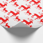 赤いトナカイ ラッピングペーパー (角)