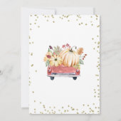 赤いトマトのトラック農場の誕生日招待状 招待状 (裏面)