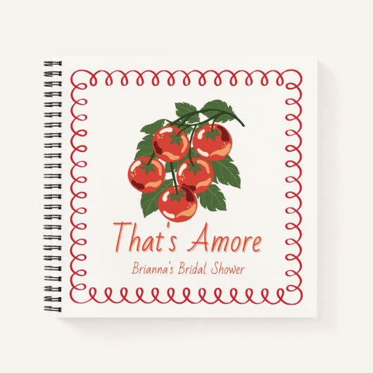 赤いトマトの結婚式二次会ゲストブック That's Amore ノートブック (正面)